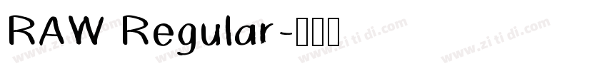 RAW Regular字体转换